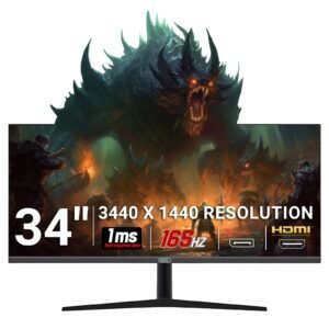 piXL CM34C7 34 inch 165Hz UWQHD Ultrawide Curved Gaming Monitor